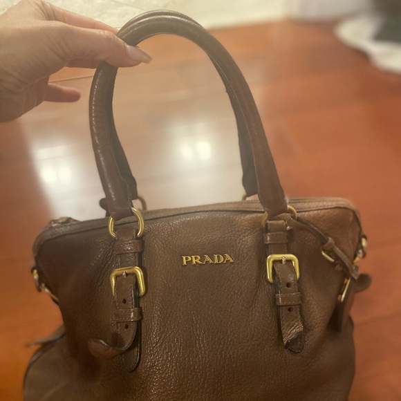 Brown PRADA satchel bag - Picture 1 of 9